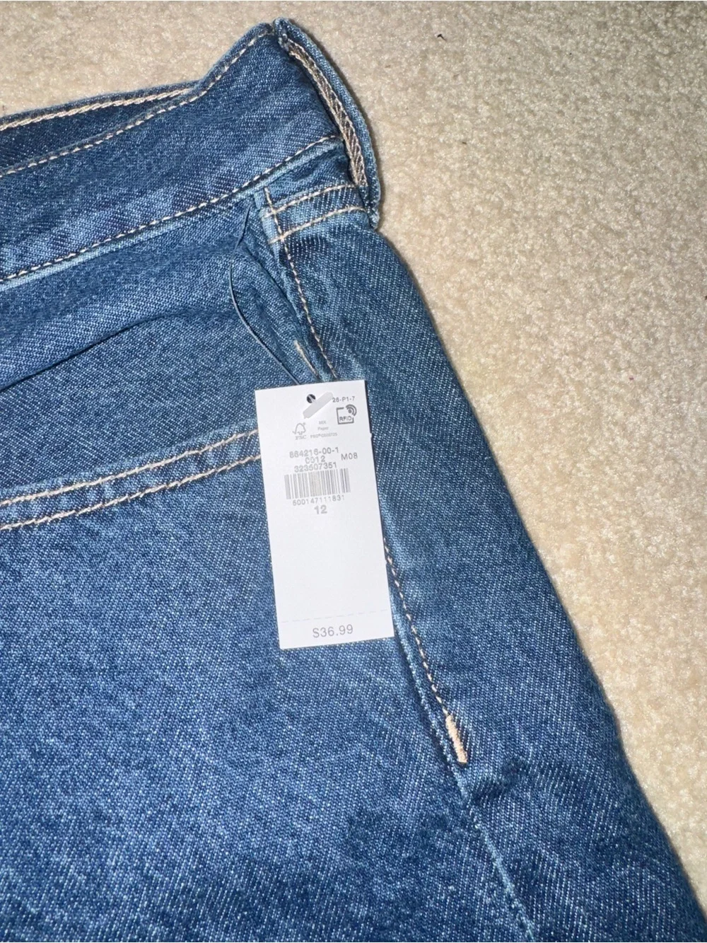 Old Navy Wow Baggy Shorts Dark Blue Denim Jeans